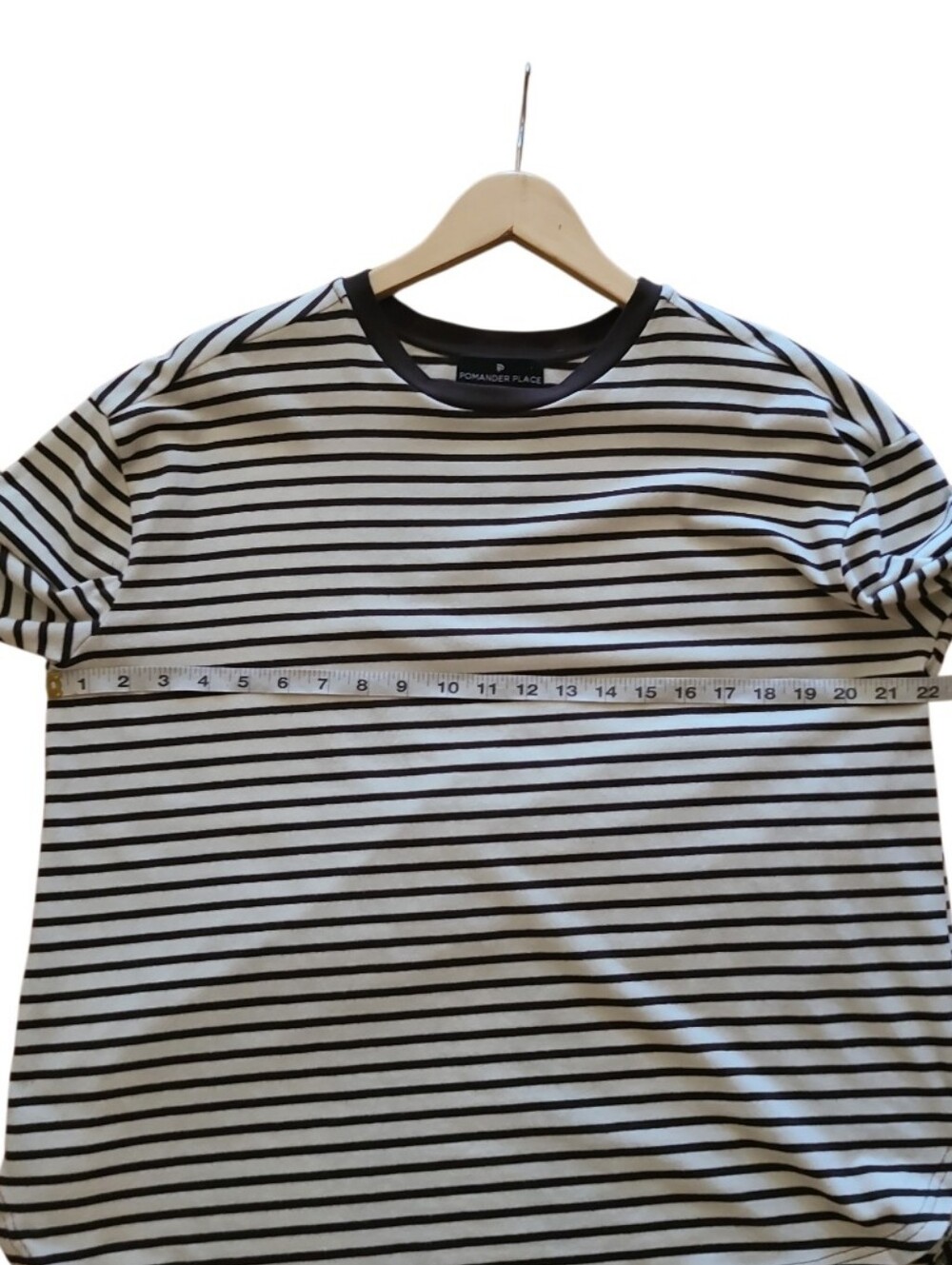 Pomander Place Tuckernuck Brown Striped Popover Knit Shirt Brown Cream - Picture 14 of 16